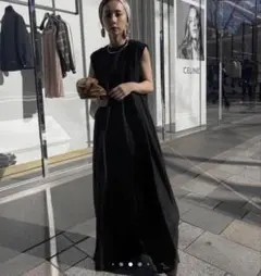 新品！古谷有美さん着用 AEWENMATOPH ノースリーブワンピース ブラック 