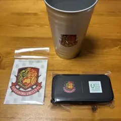 福島ユナイテッド　ロゴ　ステッカー　スプーンフォークセット　アルミカップ