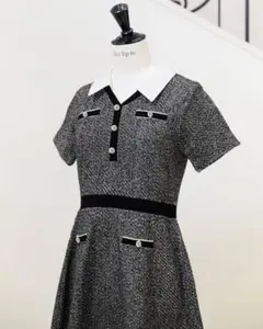 San Rocco Tweed Knit Dress - black Sサイズのサムネイル