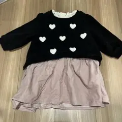 petit main ハート柄ワンピース　80センチ