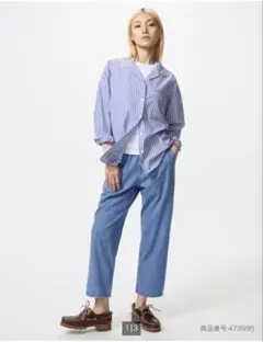 UNIQLO ユニクロ コットンリラックスアンクルパンツ(Lサイズ）