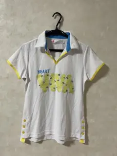 ハートプリントポロシャツ