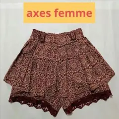 【axes femme】花柄インナーパンツ付きミニスカート　 Mサイズ
