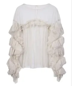 【ANDRESD】 decorative tulle topsベージュ