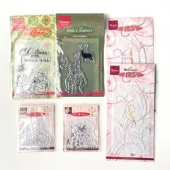 クリスマス.冬関連スタンプ　4セット　パールステッカー　2セット