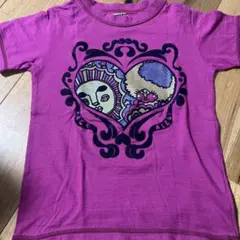 BACK ALLEY Tシャツ パープル ハート柄　アフロブタのサムネイル