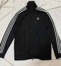 adidas ブラック ダブルジップトラックジャケット