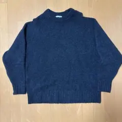 GU ダークブルー ニット Mサイズ