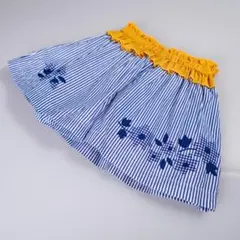【極美品】ファミリア ストライプ キュロット 90 日本製 夏のお出かけに◎