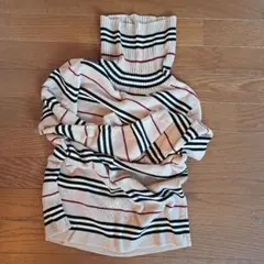 BURBERRY ストライプ タートルネックニット