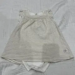 PETIT BATEAU ストライプロンパース 12m