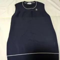 Munsingwear ノースリーブ ニットベスト ネイビー M 日本製のサムネイル