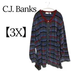 美品✨C.J. Banks【3X】ストライプカーディガン 可愛い オシャレ 秋冬
