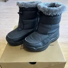 子ども用ファー付き防水ウィンターブーツ