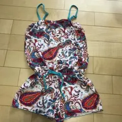 S M ペイズリー柄 バンダナ柄 水着 オールインワン ビキニの上 上着