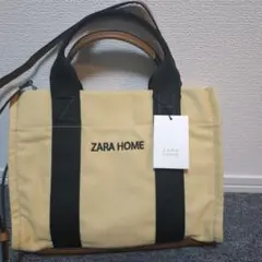 ZARA HOME トートバッグ ベージュ キャンバス