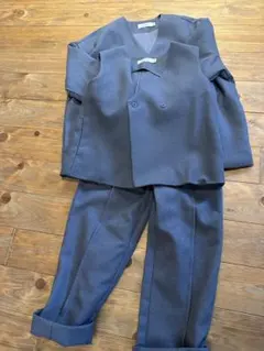 【1度のみ使用】rizière グレー フォーマルスーツ 120 ベストセット