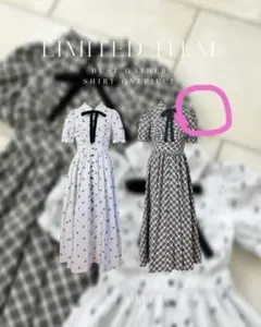 【一部店舗限定商品】AnMILLE バストギャザーシャツOP アンミール　水色 一部店舗限定商品】AnMILLE バストギャザーシャツOP アンミール 水色