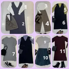 M L Fサイズ　秋冬　レディース服まとめ売り　1週間コーデ