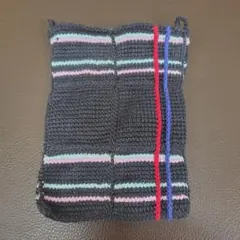 アフガン編み スマホポーチ