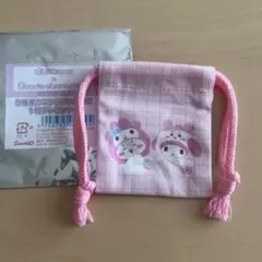 ちいかわ　サンリオ　コラボ　ノベルティ　ミニ巾着　古本屋　カニちゃん　マイメロ