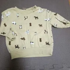 プティマイン　犬柄　トレーナー　80cm