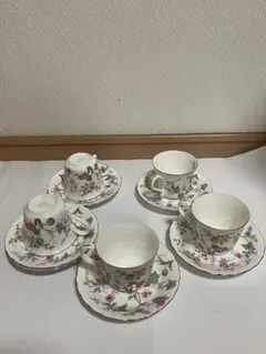 MIKASA ミカサ カップ&ソーサー 5客 セット ヘリテージ レトロ 花柄