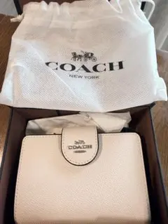 coach コーチ 二つ折り財布 ホワイト - メルカリ