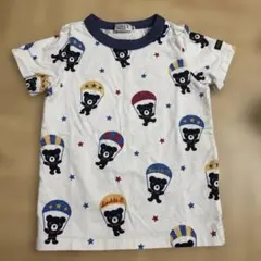 ミキハウス　ダブルビー　DOUBLE.B クマのパラシュート柄 Tシャツ 総柄