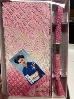 正絹 帯揚げ・帯締め2点セット 京紫野　ピンク　未使用