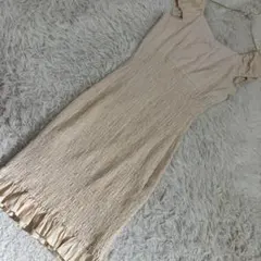 DEICY 裾フレアワンピース ベージュ F キレイめ 可愛い 華やか 上品のサムネイル