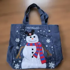 ミッキーマウス 雪だるま トートバッグ