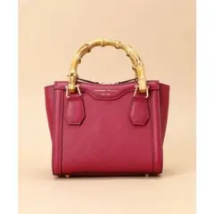 サマンサタバサ　レザーバンブーハンドルバッグ