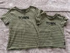 futafuta Tシャツ 2枚セット カーキ ボーダーのサムネイル