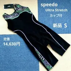 S 新品 speedo 練習水着UltraStretch カップ付 競泳水着のサムネイル