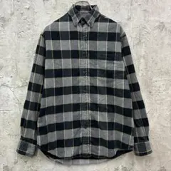 ラウンドツリー＆ヨーク　ストリート　ネルシャツ　古着　グレー　イエロー　M相当