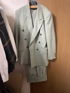 黄緑　セットアップ　ダブルスーツ　成人式　菅田将暉　希少　80s