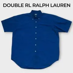 RRL 三つ星タグ 半袖BDシャツ ネイビー L ダブルアールエル胸刺繍のサムネイル