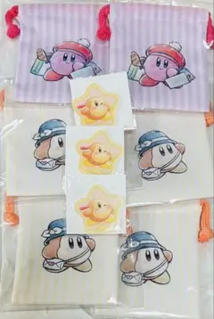 カービィ巾着6個　シール3個　セット