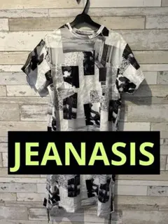 【新品未使用】JEANASIS ビッグデザインTシャツ　ワンピース