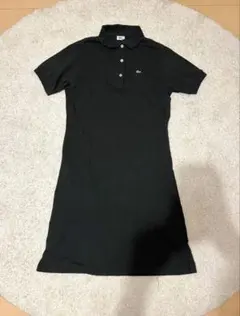 LACOSTE ブラック ポロワンピース 半袖のサムネイル