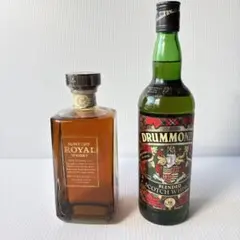 【未開栓・古酒】ウイスキー2本　サントリー ローヤル スリムボトル ドラモンズのサムネイル