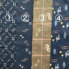 着物はぎれ　久米島紬　古布　絹　ハンドメイド