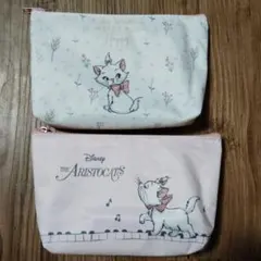 ♪新品　未使用♪マリーちゃん　おしゃれキャット　舟形ポーチ　2個　セリア