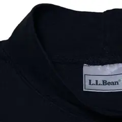 L.L.BEAN モックネックカットソー ブラック ロンT シングルステッチ