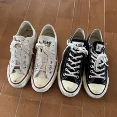 2足セット(白黒)日本製 CONVERSE ALL STAR サイズ5