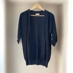 STYLE DELI ミドル丈オープンカーディガン ブラック　サイズFのサムネイル