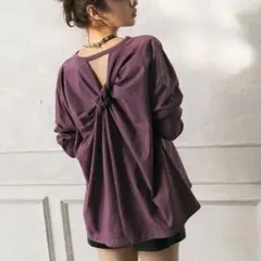 Newlyme コットン100%バックオープン&ツイストトップスのサムネイル