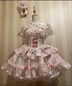 ピンク フリル ロリータドレス 姫系