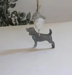 犬型　星空ストラップ 肉球チャーム